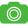 Green colour camera icon